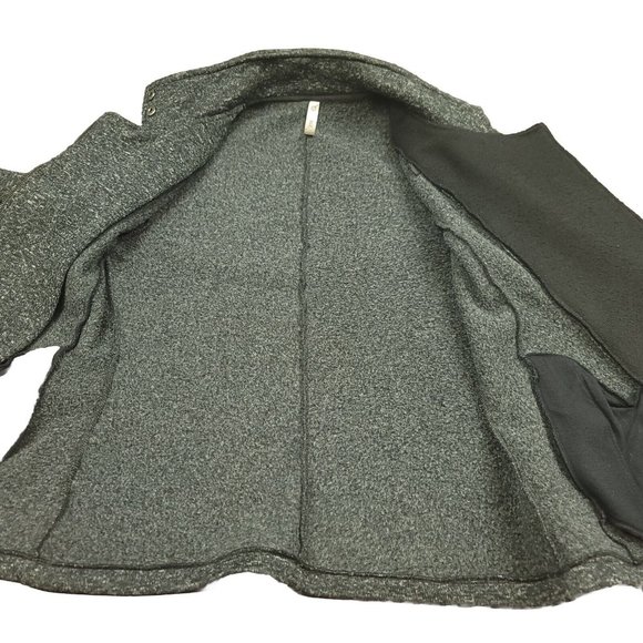 Fabletics Womens S Jacket Gray Black Calypso Asymmetrical Coat - Picture 3 of 7